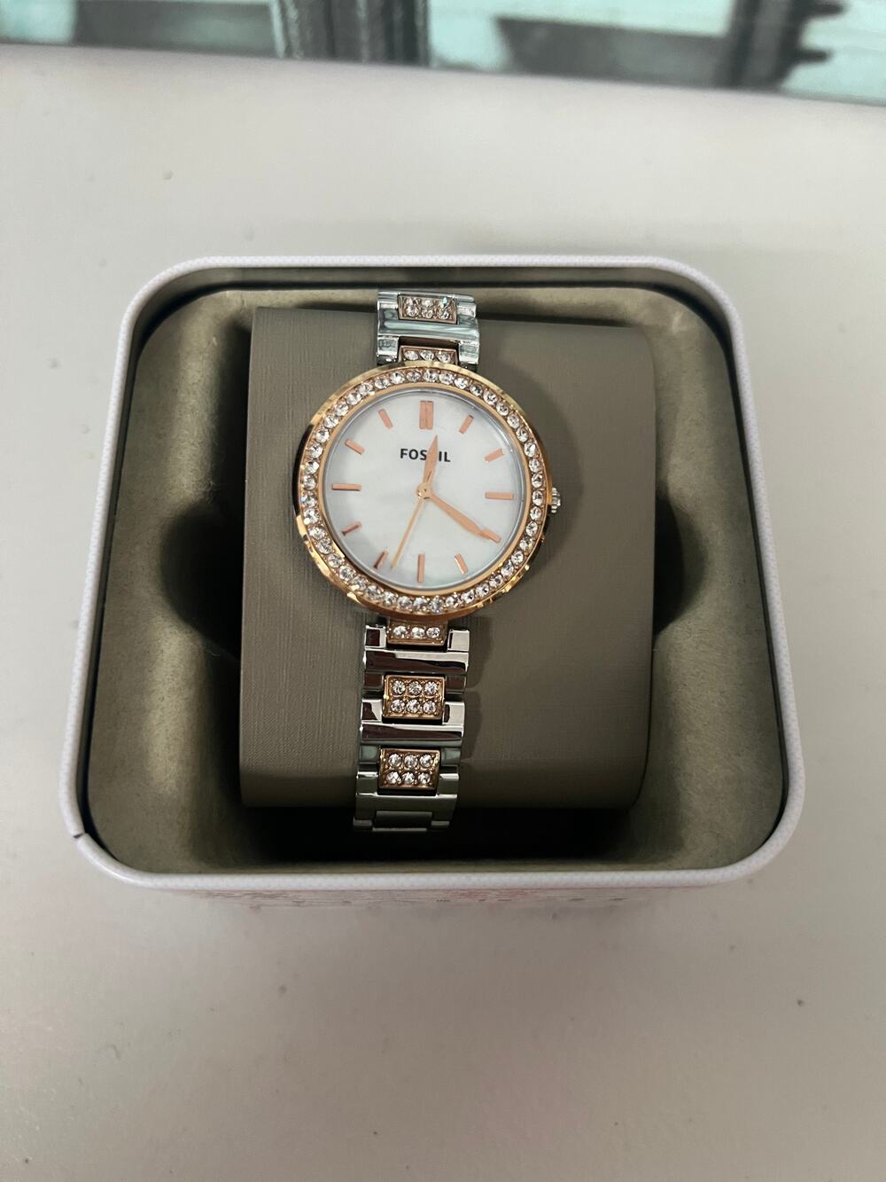 Fossil BQ3337 Karli Three-Hand Two-Tone Stainless Steel Watch